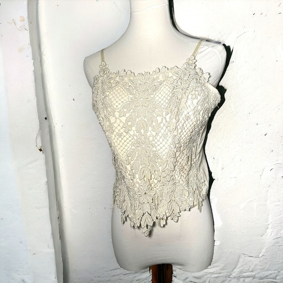 Flora nikrooz handmade lace eyelet corset  XL - Picture 1 of 7